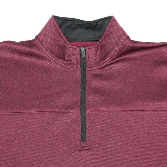 Callaway Golf Mens XL 1/4 Zip Maroon Pullover Side Pocket Jacket Athleisure Wear - Picture 5 of 9
